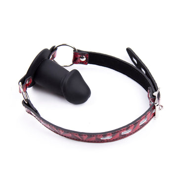 Red Silicone BDSM Beginner Dildo Gag