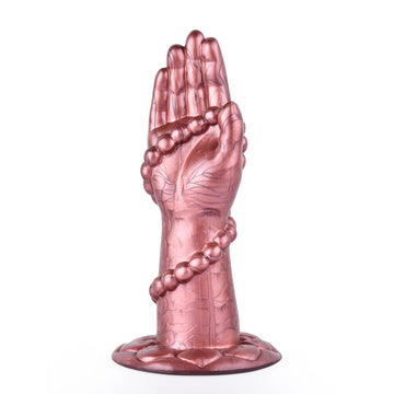 6.1 Inch Rose Beaded Textured Hand Fist Dildo