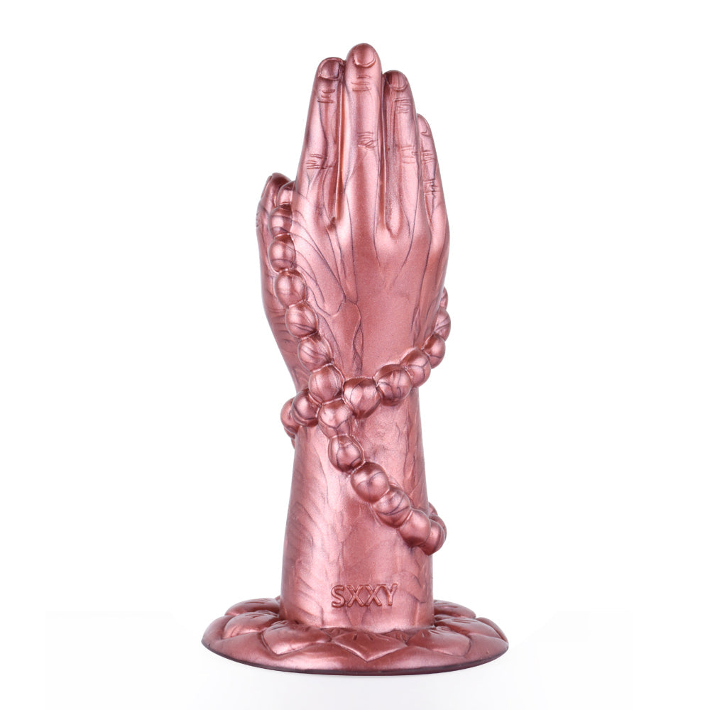 6.1 Inch Rose Beaded Textured Hand Fist Dildo