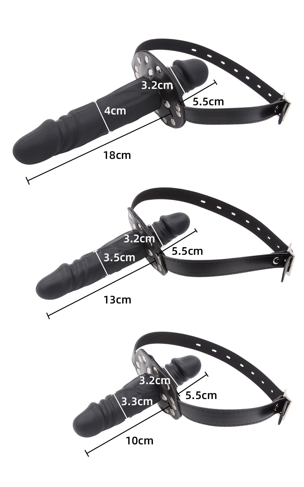 Bondage Custom Double Head BDSM Dildo Gag