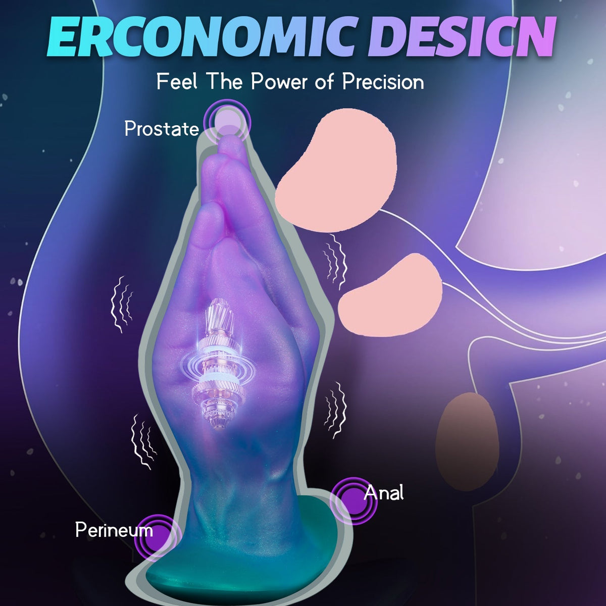 Fist Silicone Vibrating Wearable Anal Plug