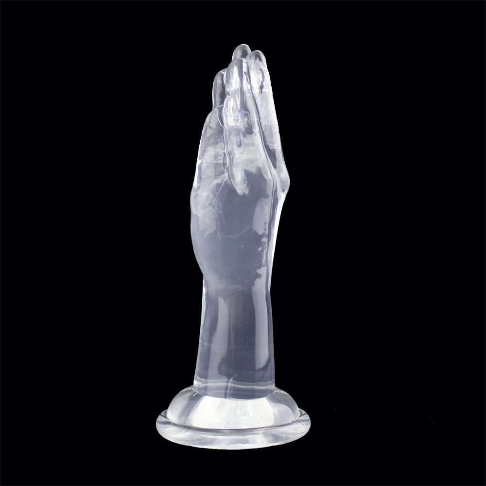 9.6 Inch Huge Clear Realistic Hand Dildo