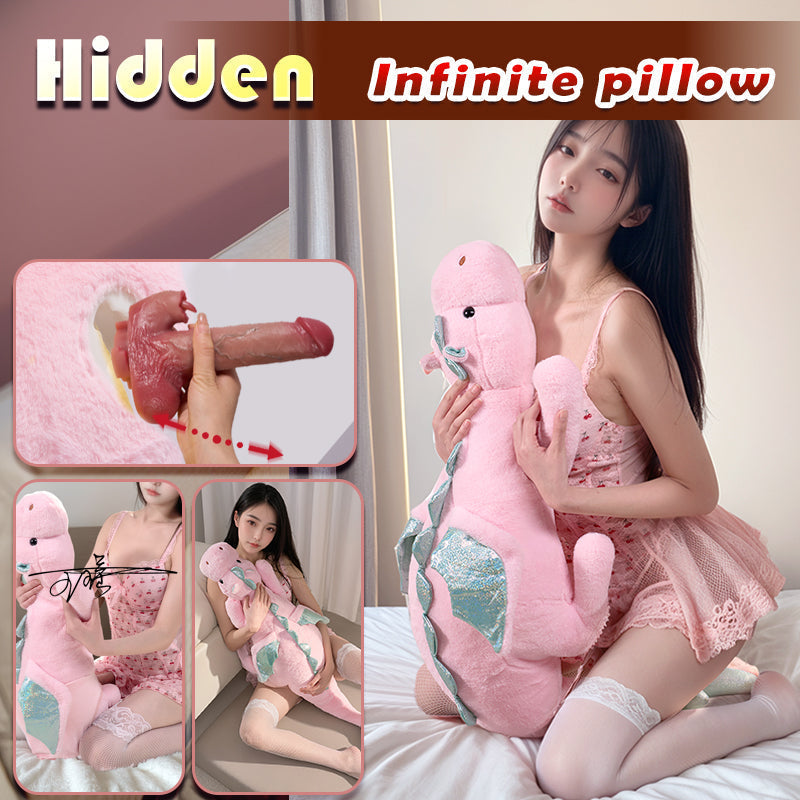 Pink Plush Infinity Pillow Dildo Machine