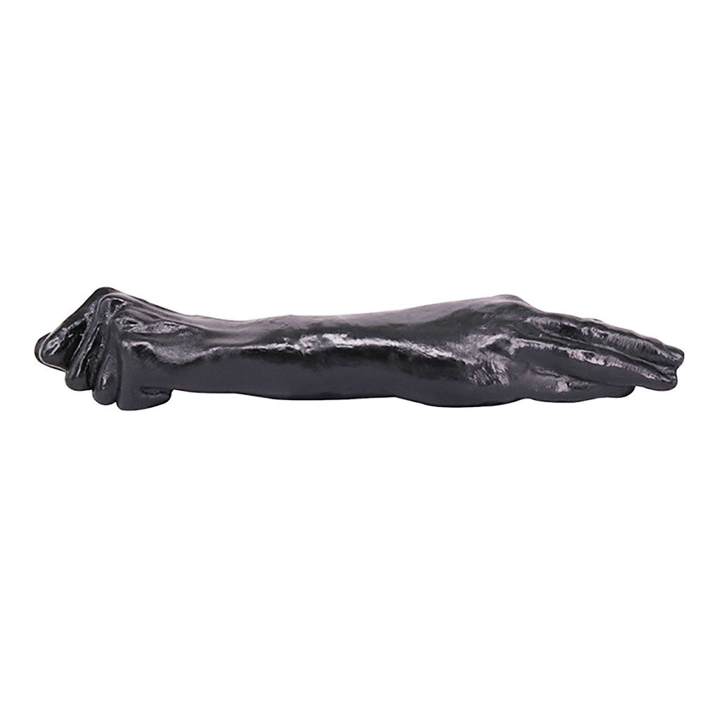 14.6 Inch Black Double Hand Textured Fist Dildo