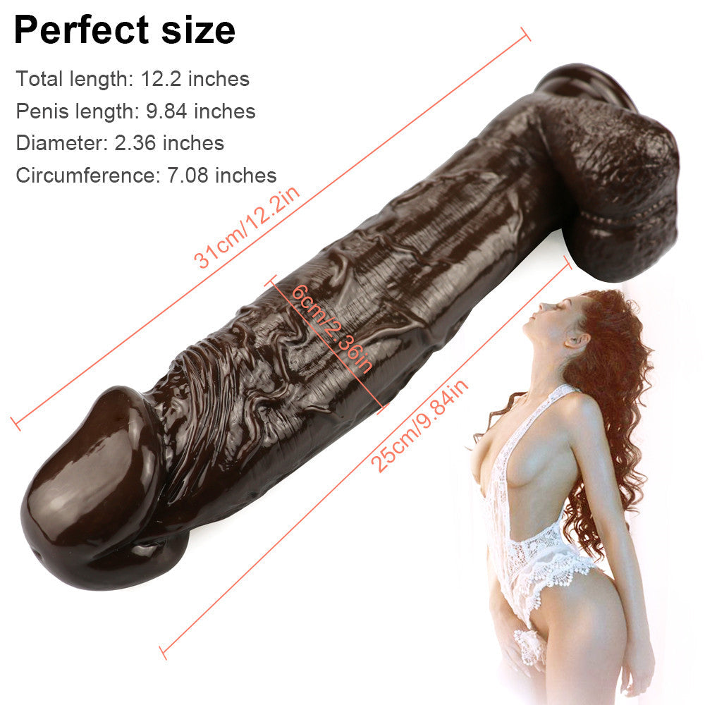 Long Brown Realistic 30.5 cm Dildo
