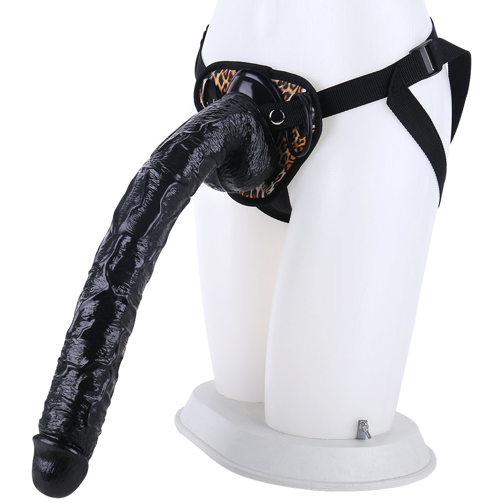 Huge Strap-On 43 cm Black Dildo