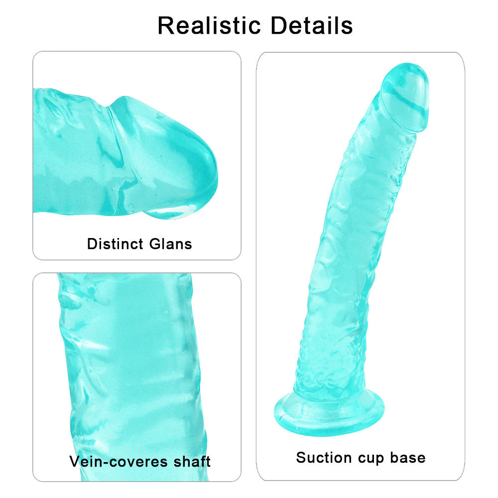 8 Inch Green Jelly Tapered Anal Dildo