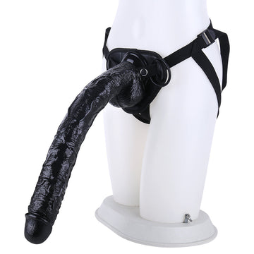 Huge Strap-On 43 cm Black Dildo