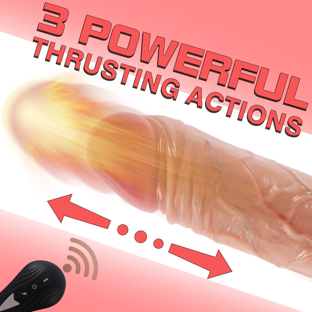 7.8 Inch Realistic Pulsating Vibrator Thrusting Dildo