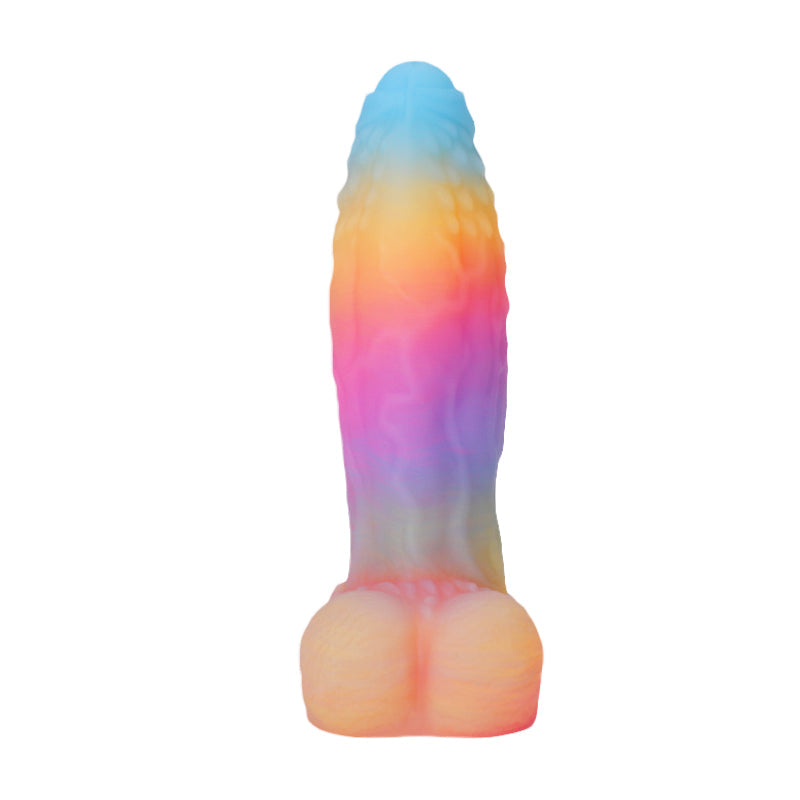 Big Monster Glow in the Dark Rainbow Dildo