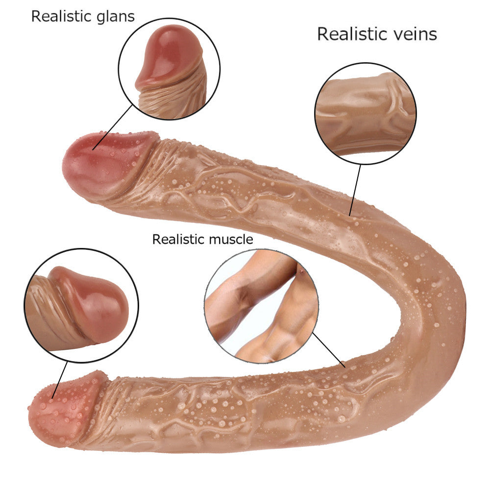 40.6 cm Realistic Skin Tone Double-Ended Dildo