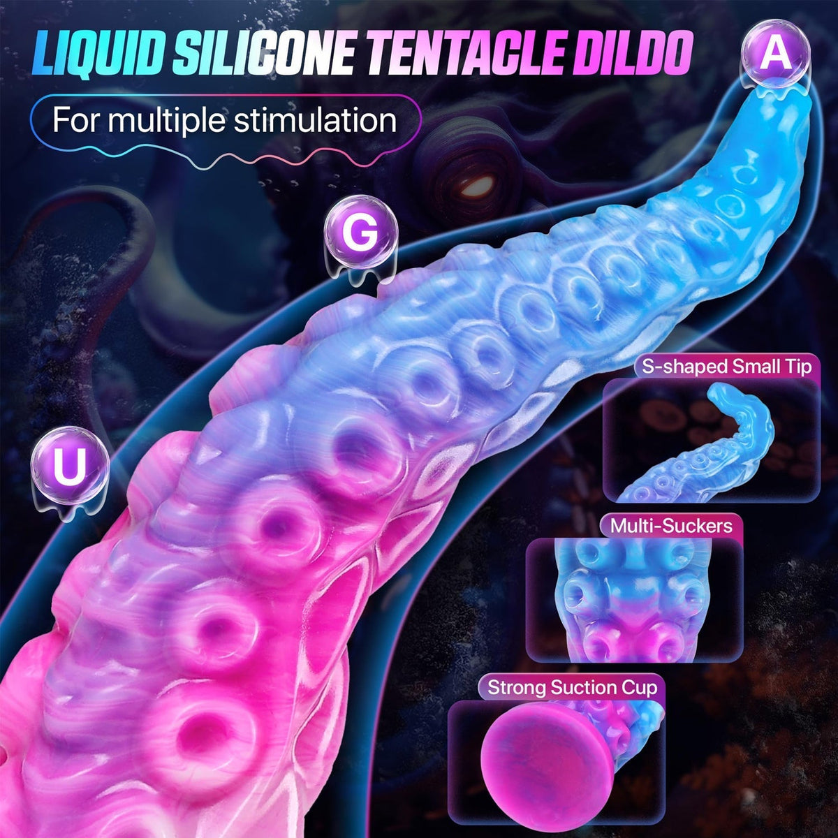 12 Inch Fantasy Octopus Tentacle Long Huge Dildo