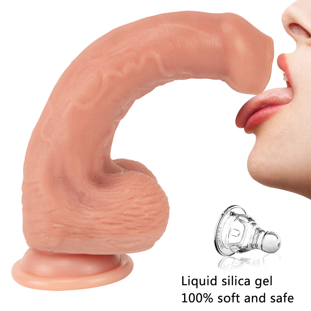 20 cm Realistic Skin Dildo with Foreskin