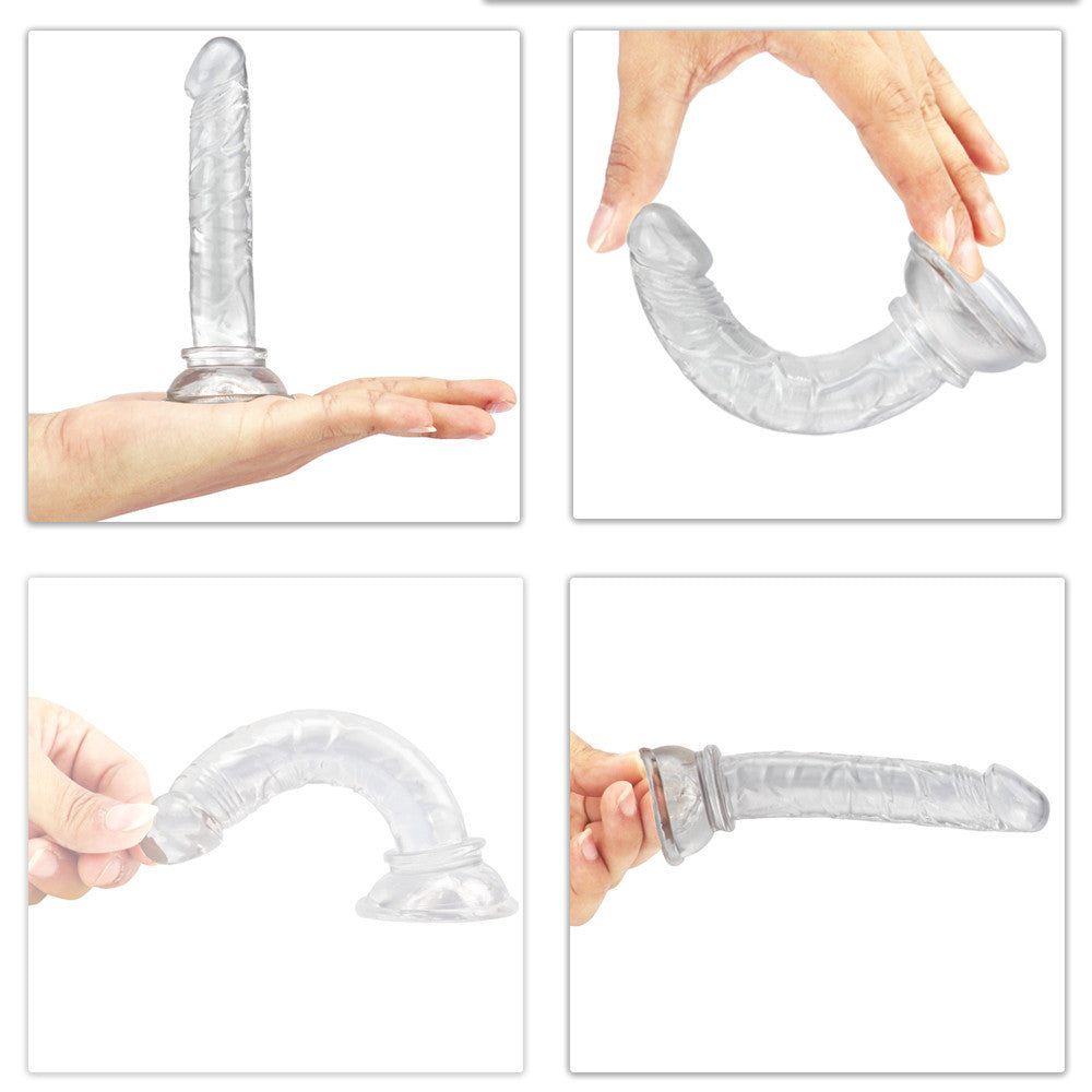 5 Inch Jelly Clear Slim Small Anal Dildo