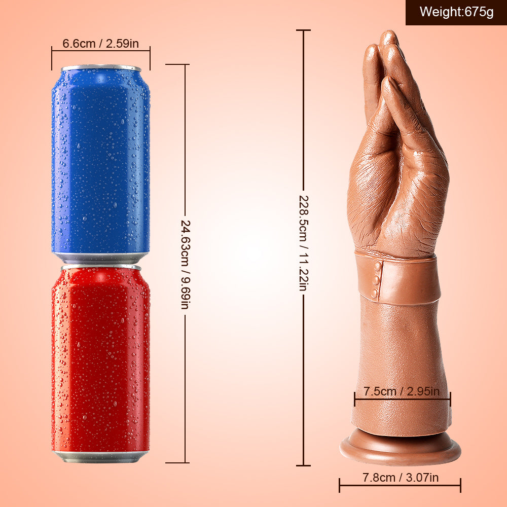 11 Inch Brown Realistic Hand Fisting Dildo