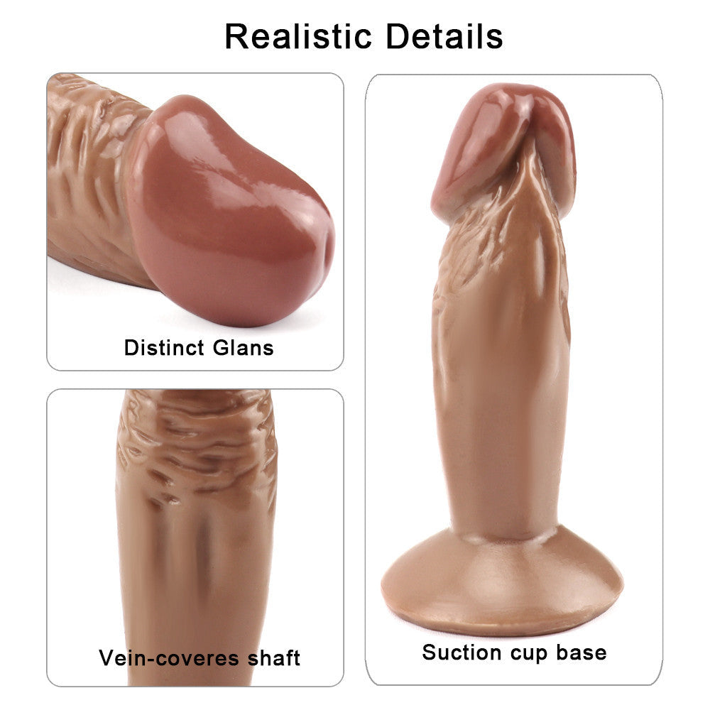 4.3 Inch Brown Ridged Small Beginner Anal Dildo