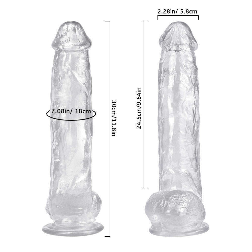 Crystal Jelly Big Long 30.5 cm Dildo