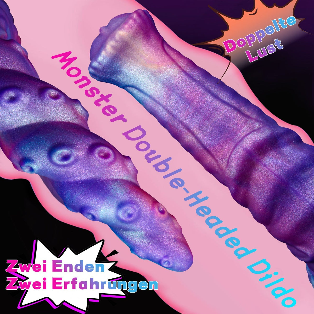 Purple Fantasy Horse Unicorn Double Penetration Dildo
