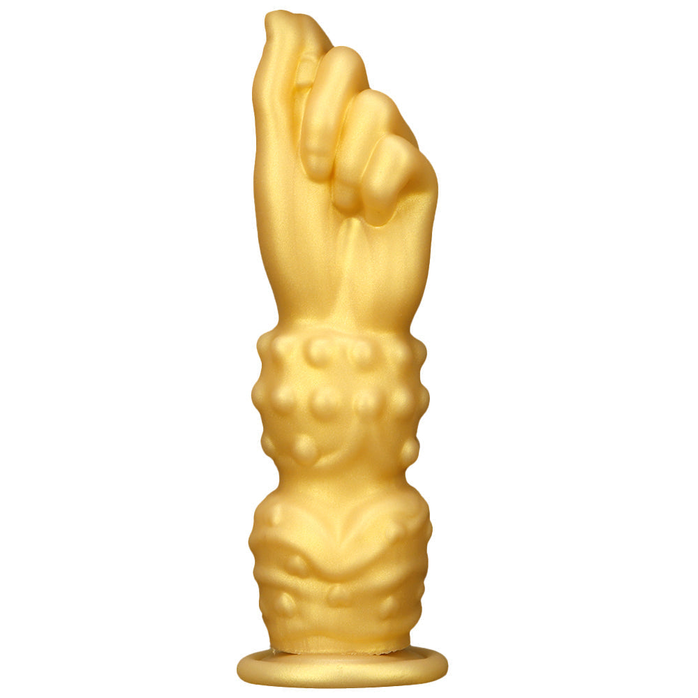 10.8 Inch Gold Silicone Knot Huge Fist Dildo