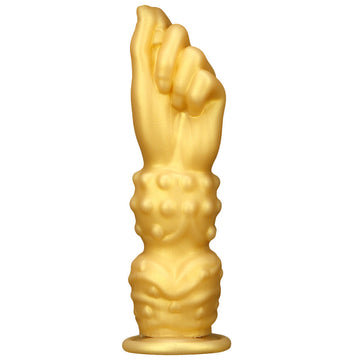 10.8 Inch Gold Silicone Knot Huge Fist Dildo
