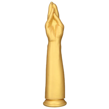16.7 Inch Gold Real Hand Model Fist Dildo
