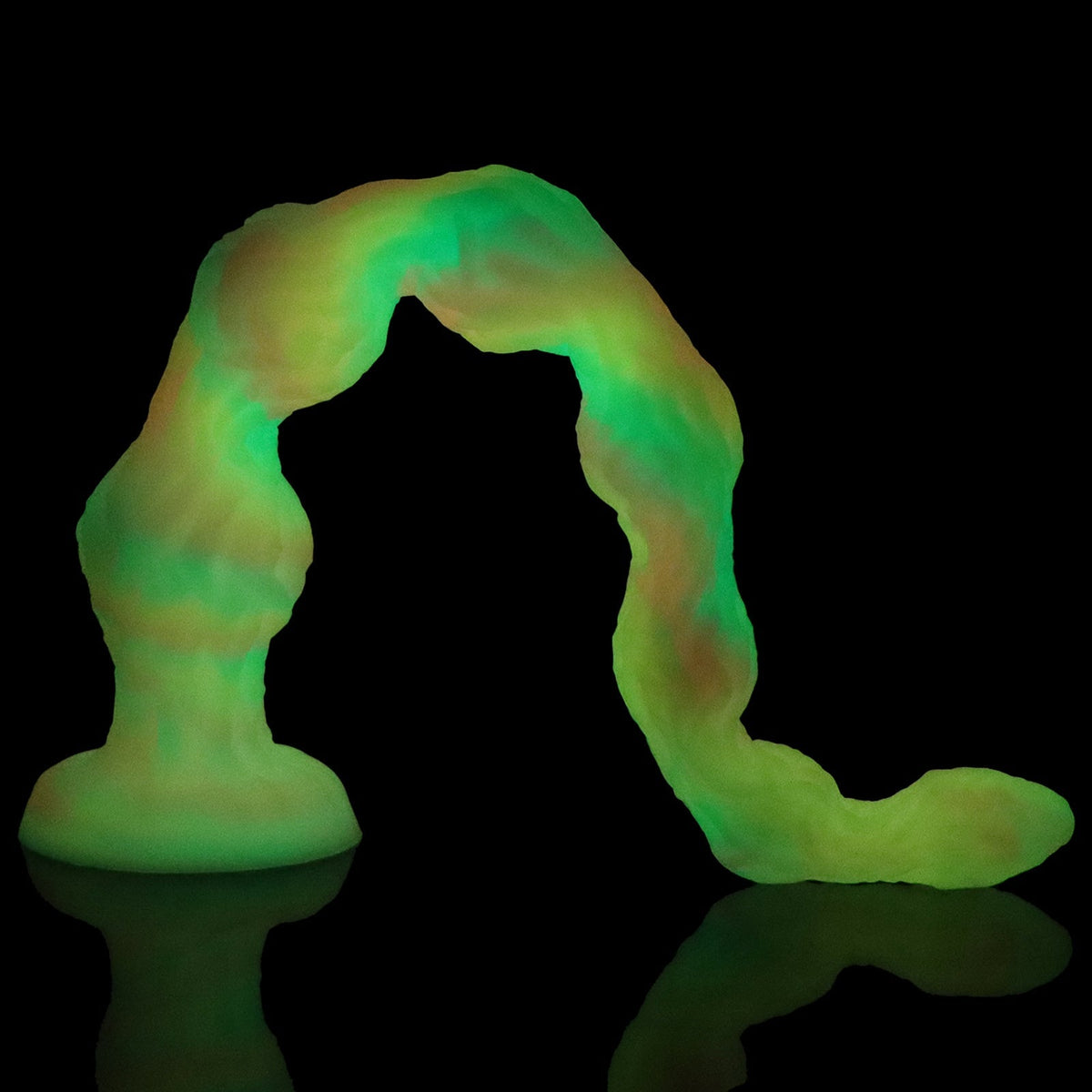 Pink Light up Long Knot Textured Anal Dildo