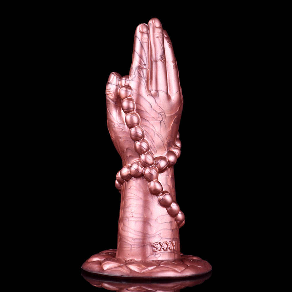 6.1 Inch Rose Beaded Textured Hand Fist Dildo