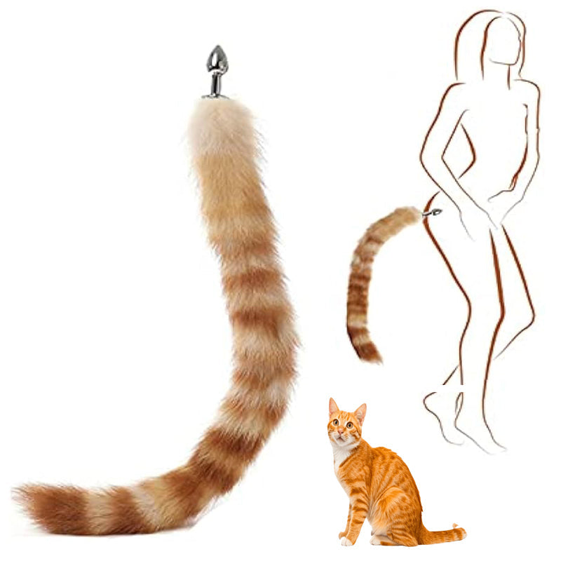 Metal Small Cat Tail Beginner Butt Plug