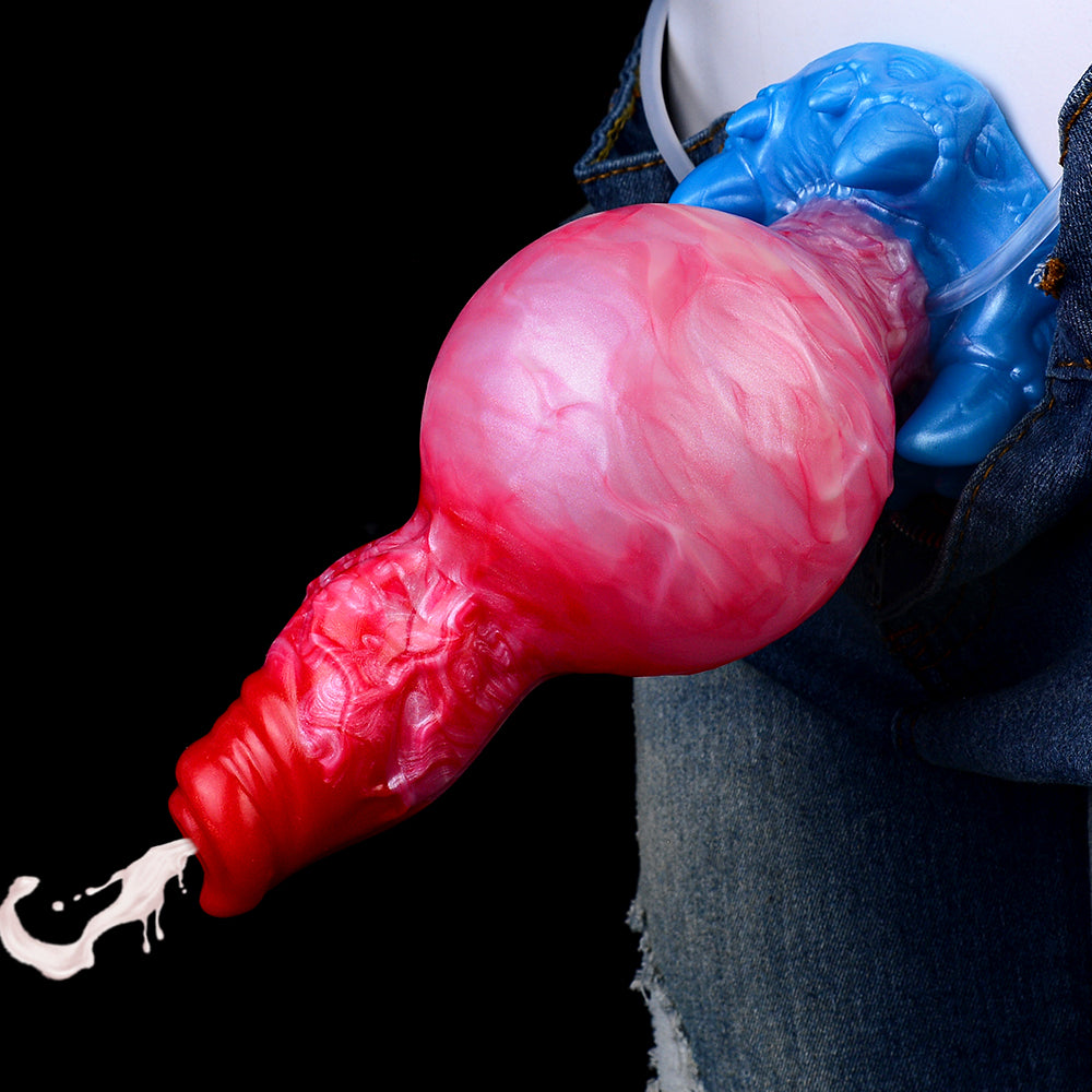 17.8 cm Red Fantasy Dog Inflatable Squirting Dildo