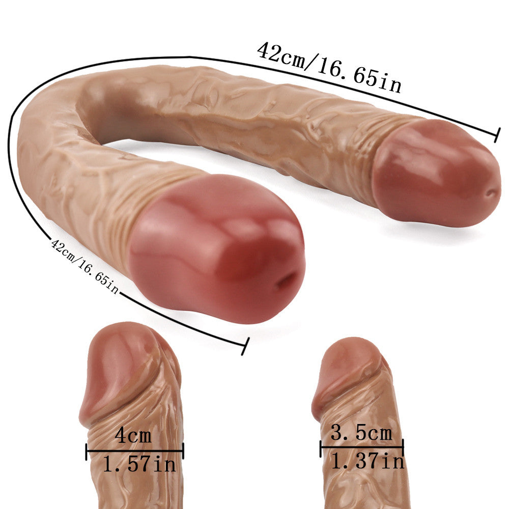 40.6 cm Realistic Skin Tone Double-Ended Dildo