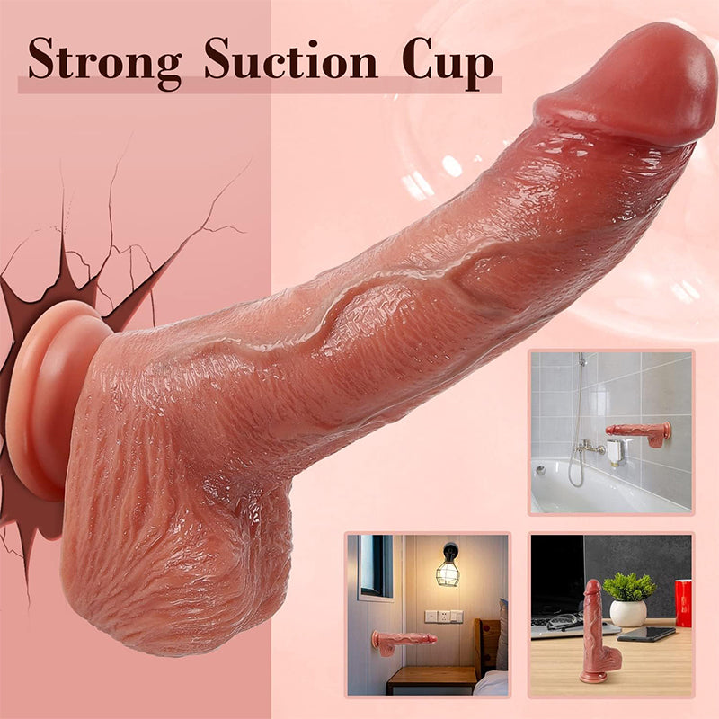Silicone Realistic Thrusting Rotating Vibrating Dildo
