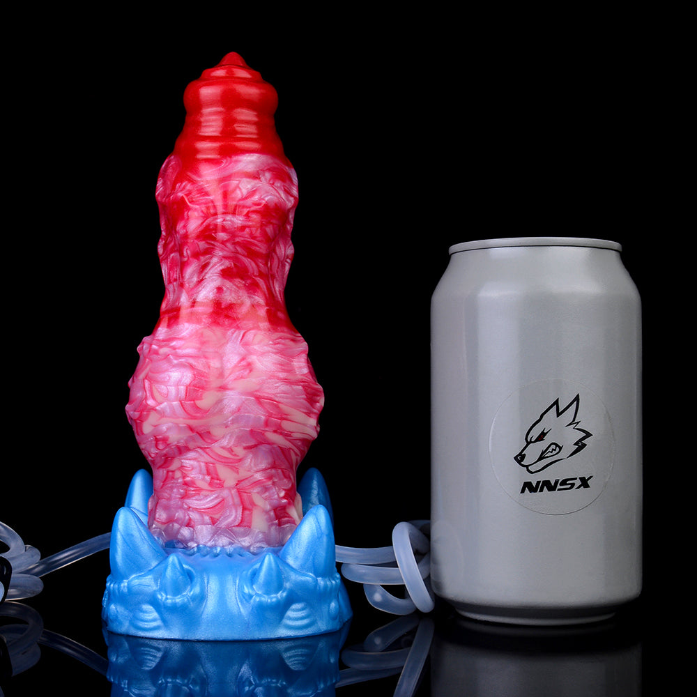 17.8 cm Red Fantasy Dog Inflatable Squirting Dildo