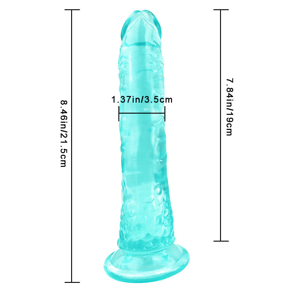 8 Inch Green Jelly Tapered Anal Dildo