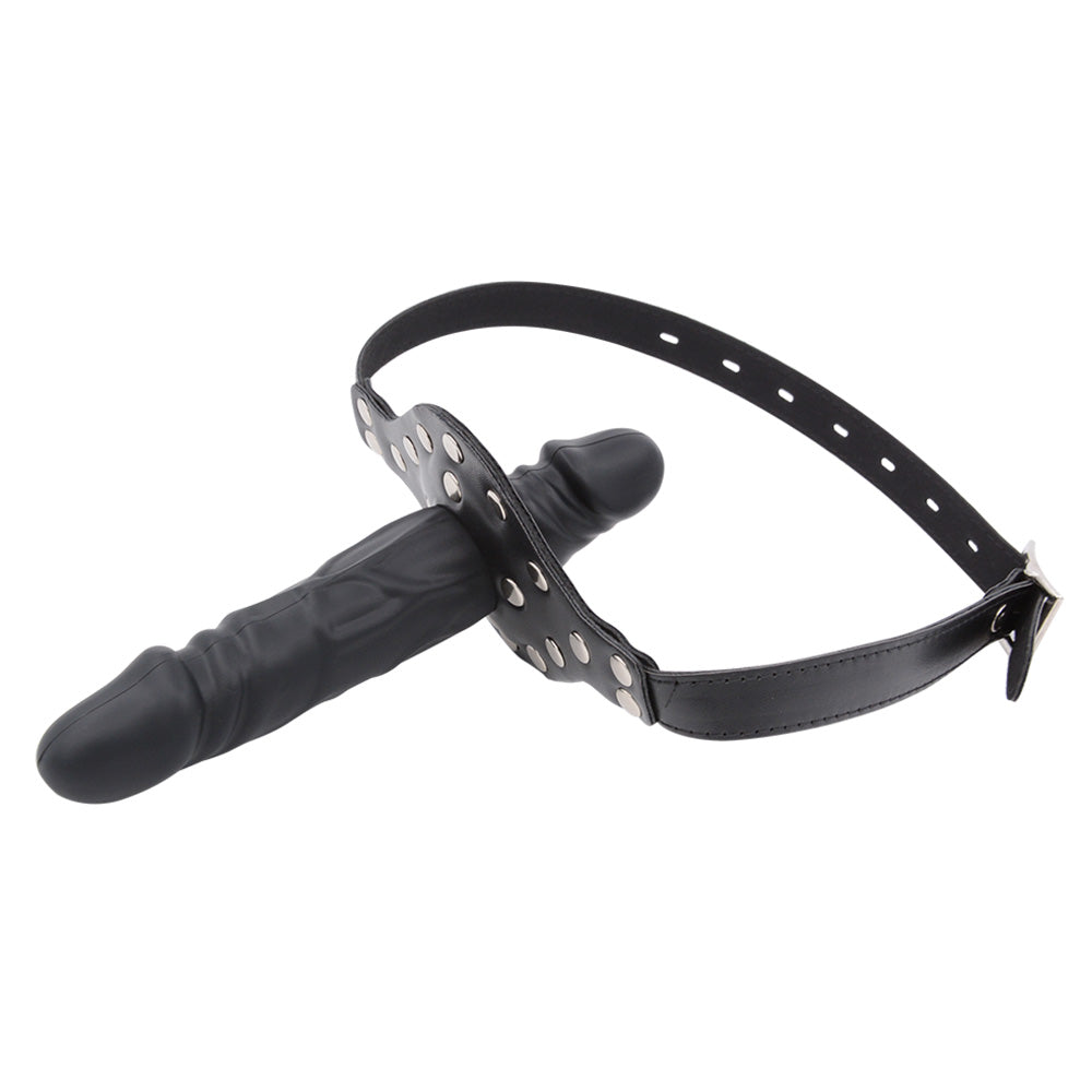 Dildo Mouth Gag Black Double-Ended