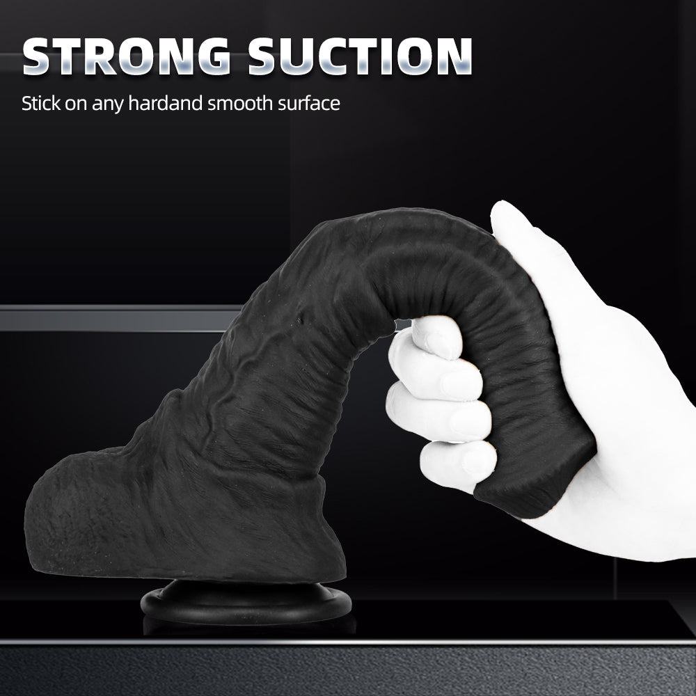 Black Realistic Ball Horse Cock Dildo