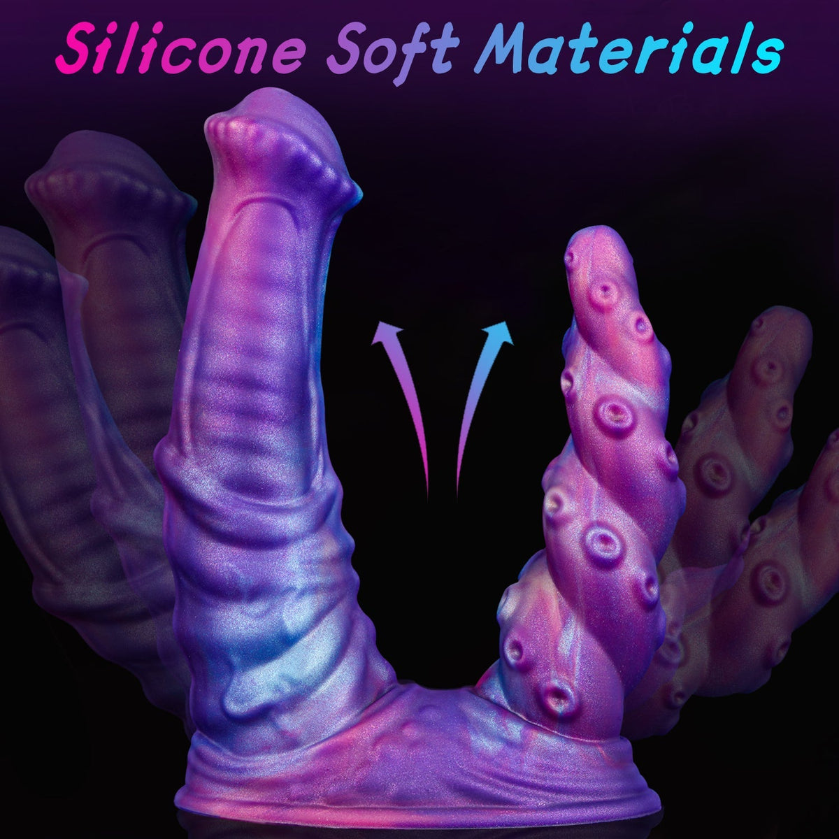 Purple Fantasy Horse Unicorn Double Penetration Dildo