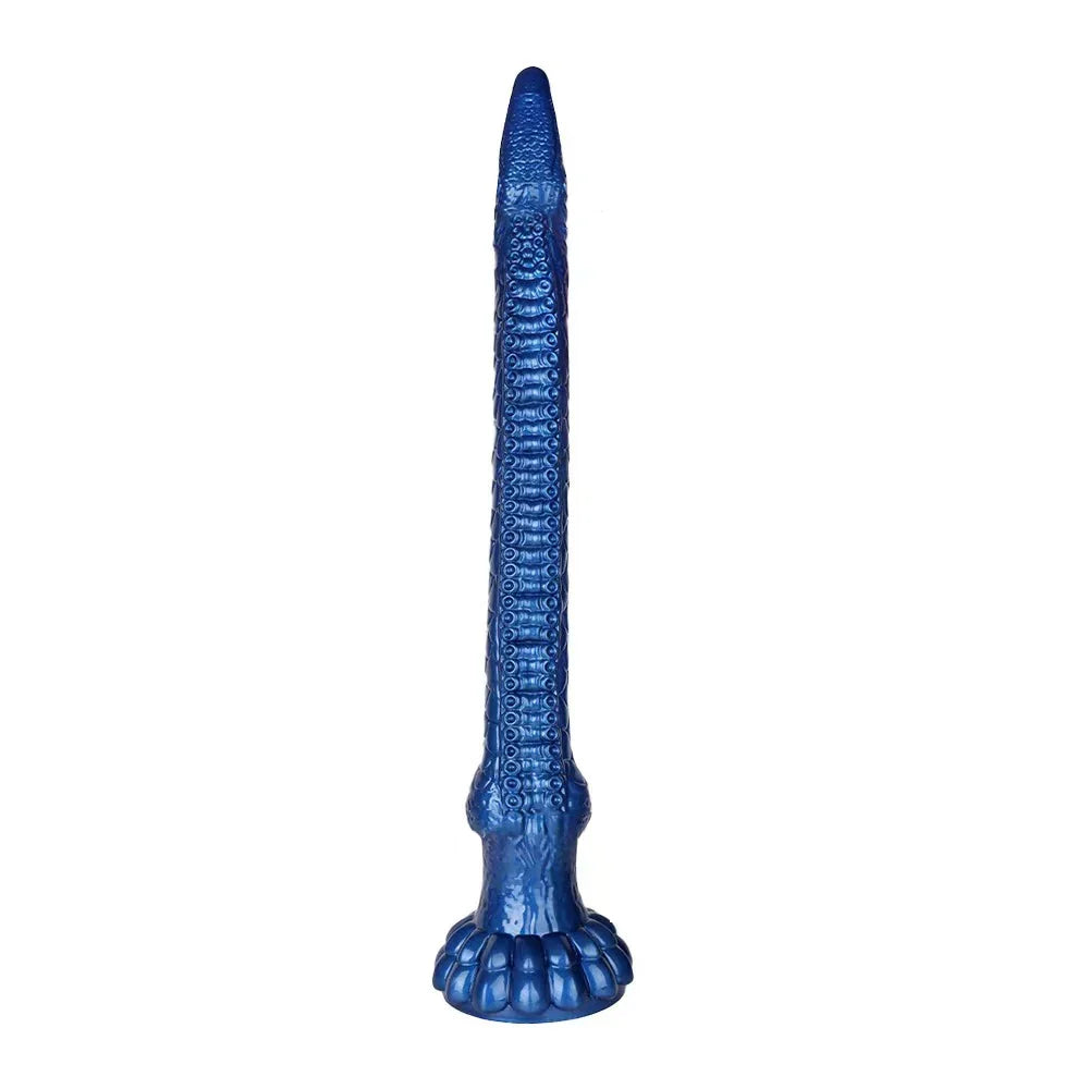 3 Foot Blue Fantasy Alien Textured Tentacle Dildo