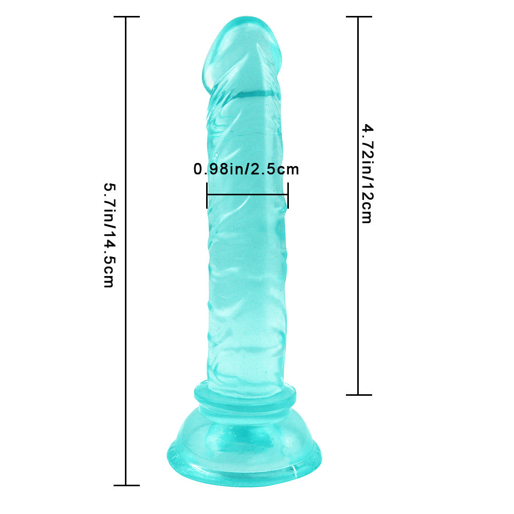 5.7 Inch Green Jelly Slim Small Dildo