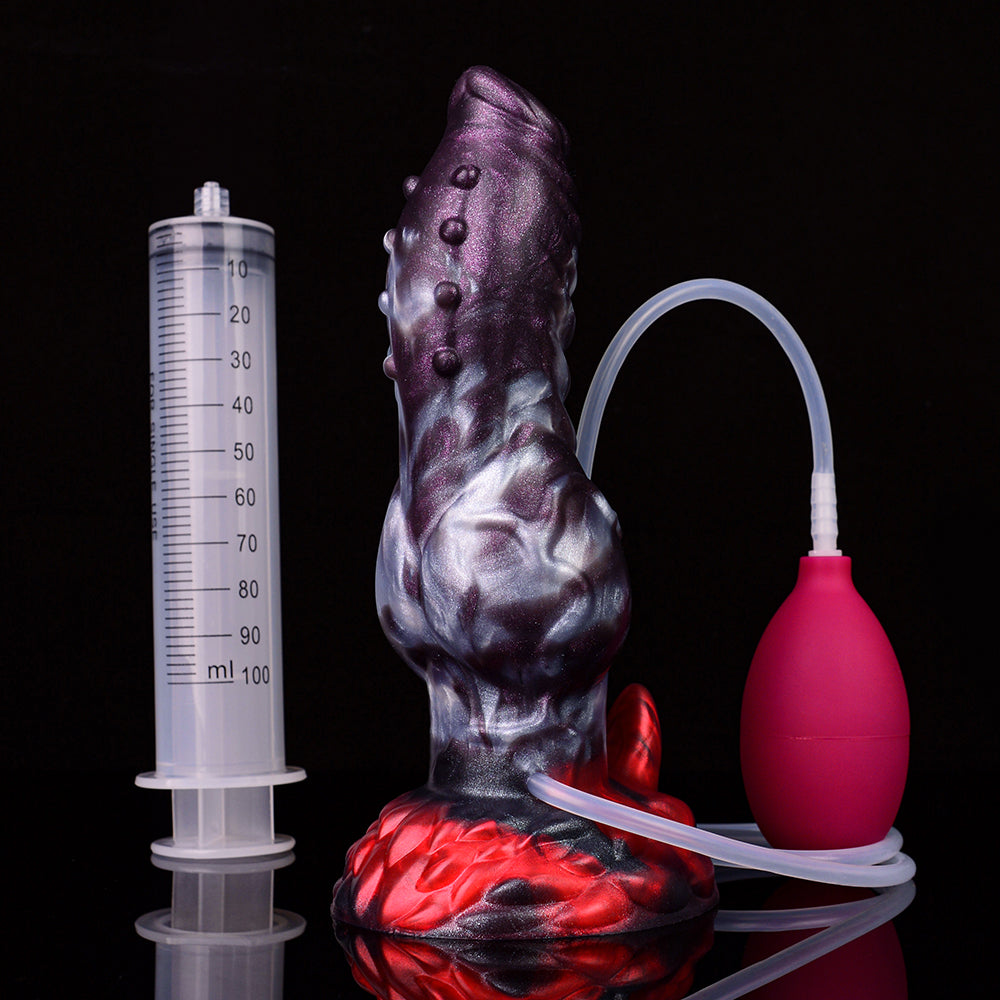 17.8 cm Raised Dog Knotted Ejaculating Dildo