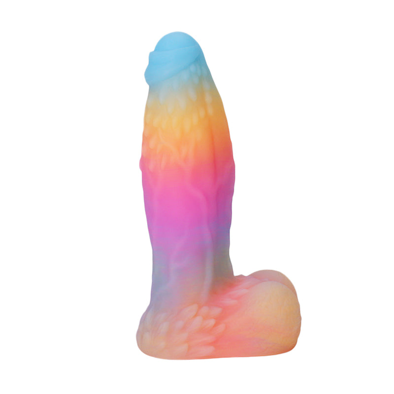 Big Monster Glow in the Dark Rainbow Dildo