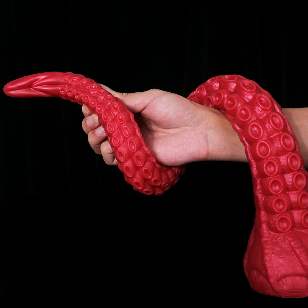 21 Inch Red Long Fantasy Octopus Tentacle Dildo