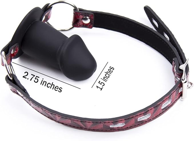 Red Silicone BDSM Beginner Dildo Gag