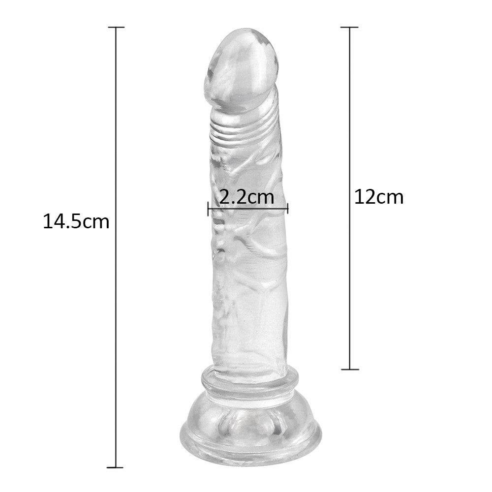5 Inch Jelly Clear Slim Small Anal Dildo