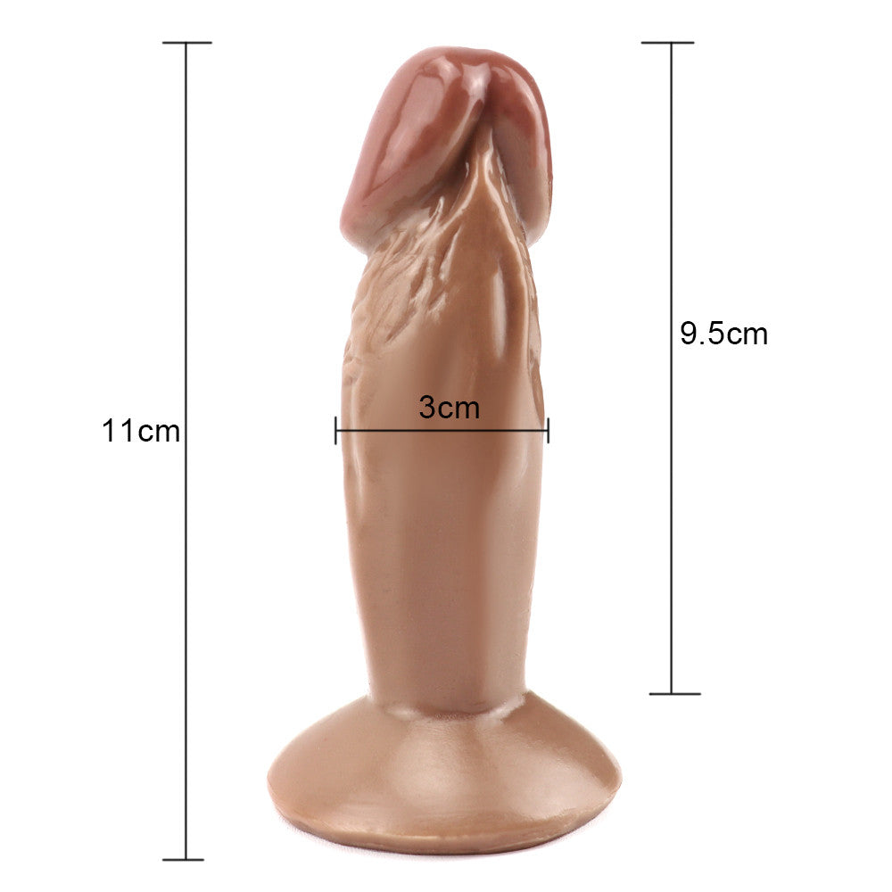 4.3 Inch Brown Ridged Small Beginner Anal Dildo