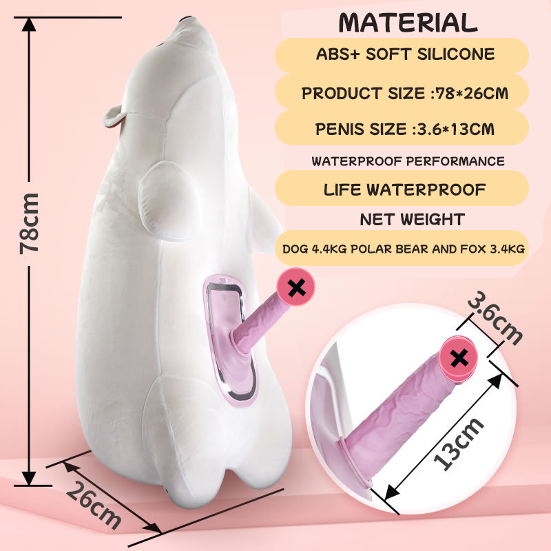 Stuffed Animal Sex Toy Infinity Pillow Bear with Dildo Machine