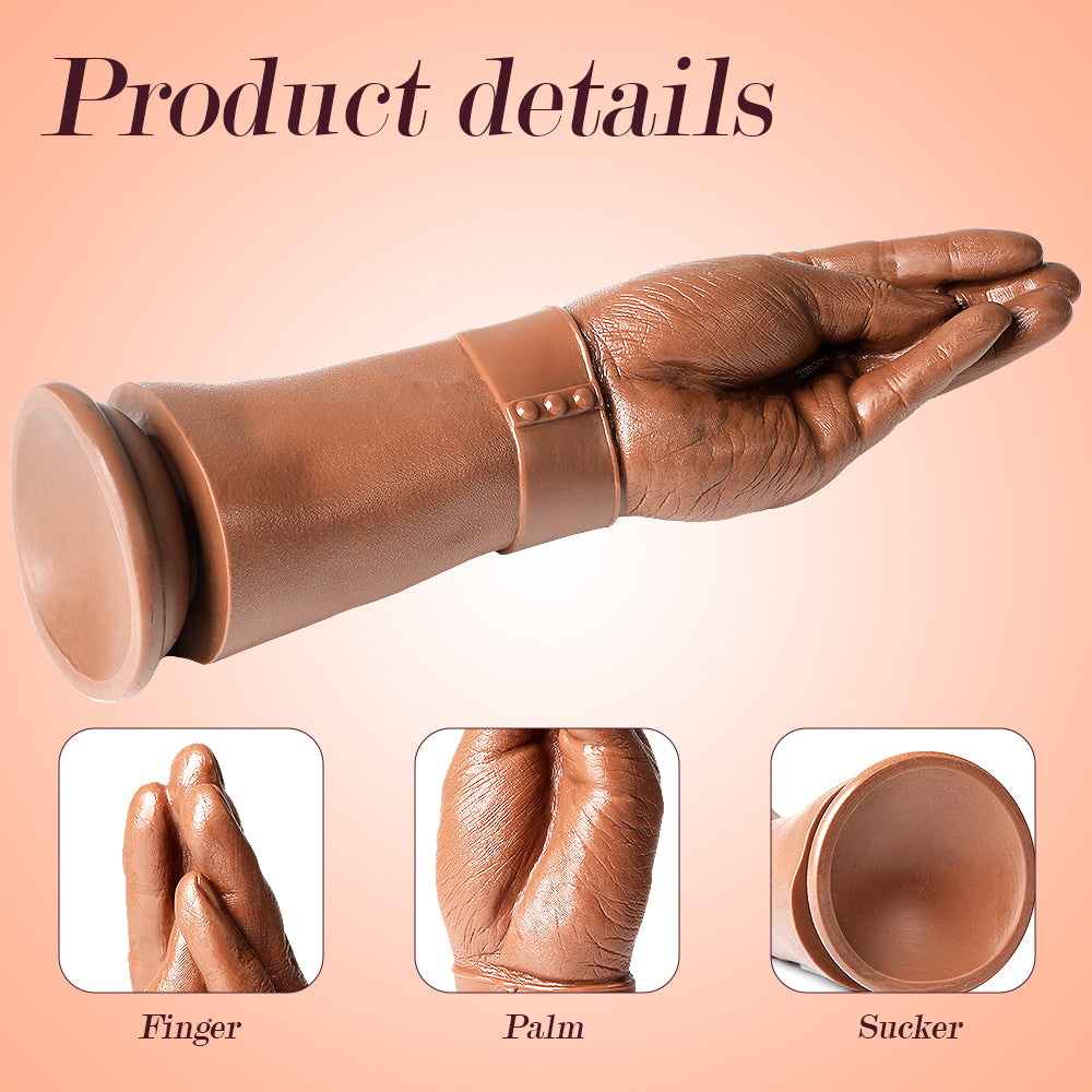 11 Inch Brown Realistic Hand Fisting Dildo