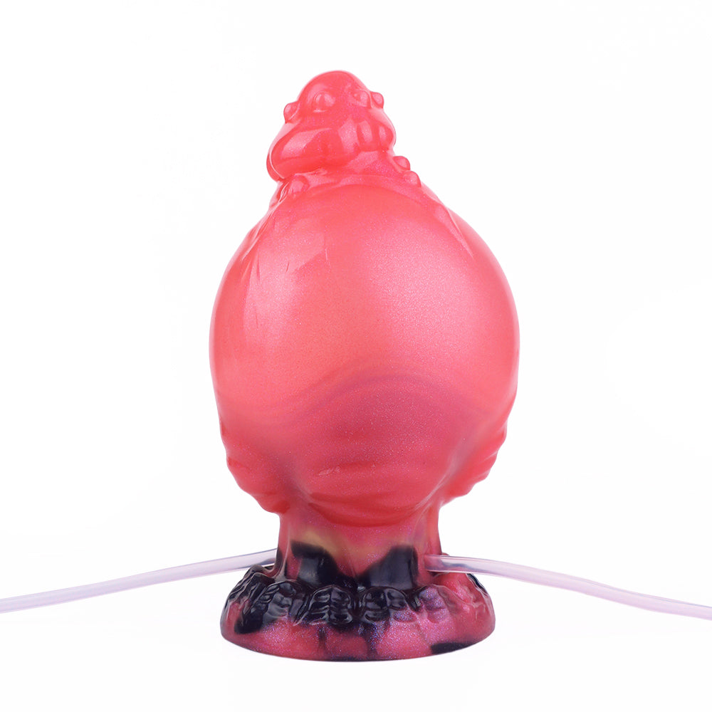 Red Spiked Squirting Inflatable Knotted Dildo