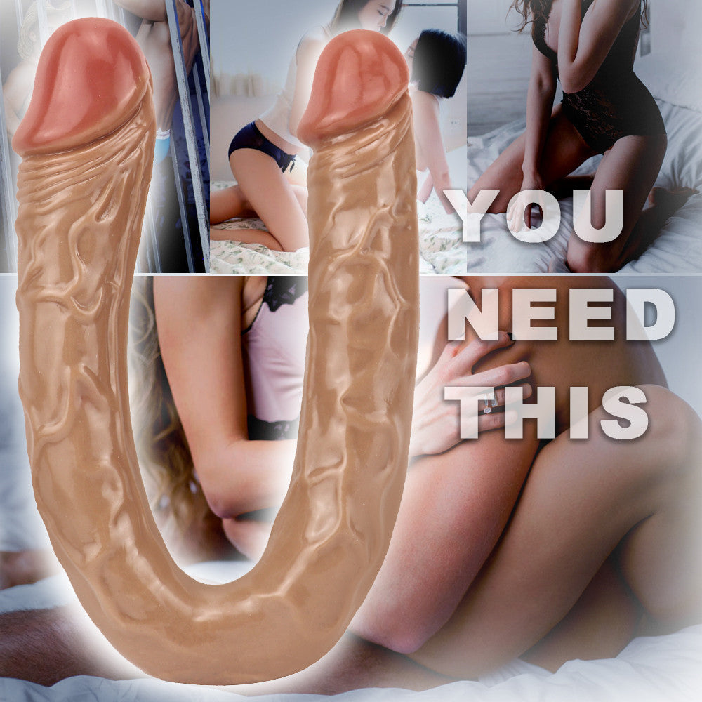 40.6 cm Realistic Skin Tone Double-Ended Dildo