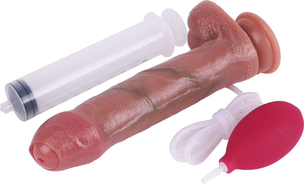 22.9 cm Realistic Squirting Dildo with Foreskin