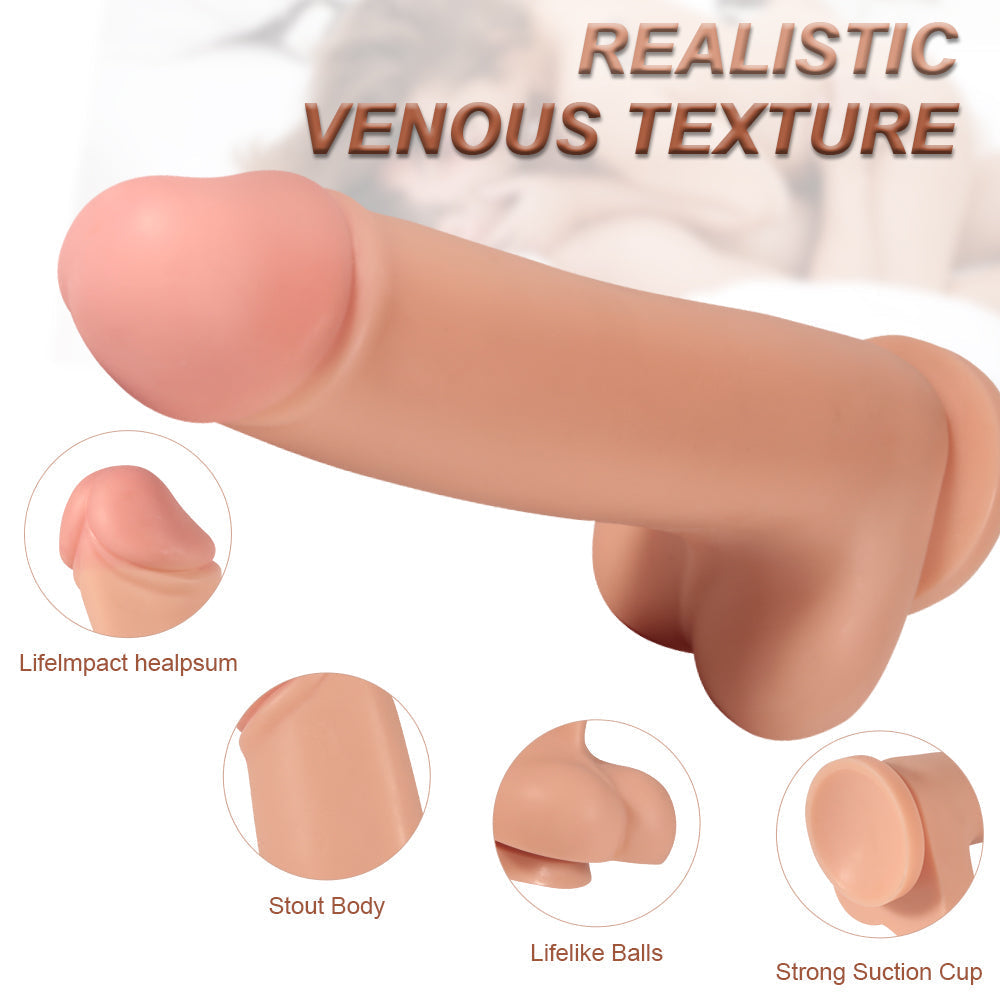 7.6 cm Diameter Giant Smooth Curved Dildo